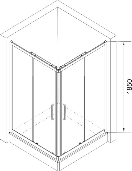 Душевой уголок RGW Classic CL-34B 80x80 профиль черный