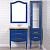 Мебель для ванной ValenHouse Эстетика 80 декор синяя, подвесная, ручки золото