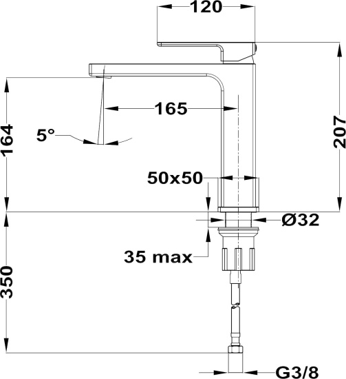 Смеситель для раковины Teka Soller 853861250