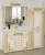 Мебель для ванной Misty Барокко 120 3 ящика белая, патина