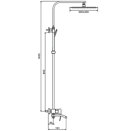 Душевая стойка Gappo G2407-11, хром