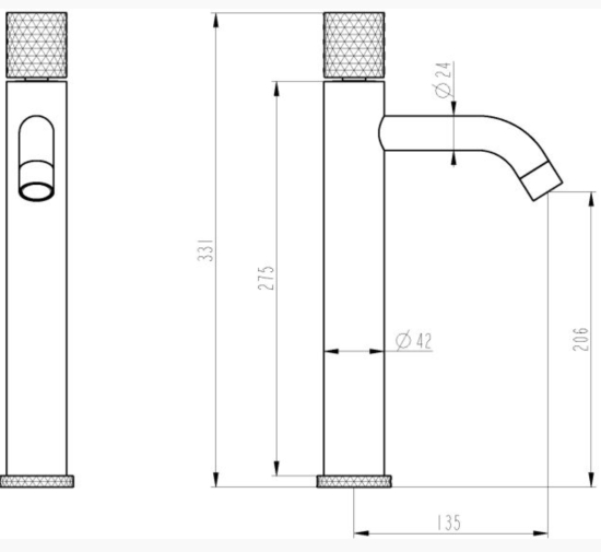 Смеситель для раковины Boheme Stick 122-GM.3
