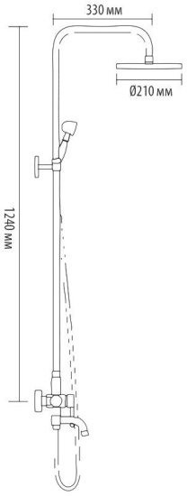 Душевая стойка Bronze de Luxe Windsor 10120PR