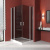 Душевой уголок Vegas Glass EFA-F LUX 120*110 01 07 L, профиль белый, стекло графит