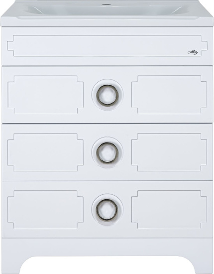 Тумба с раковиной Misty Лейла 80 белая