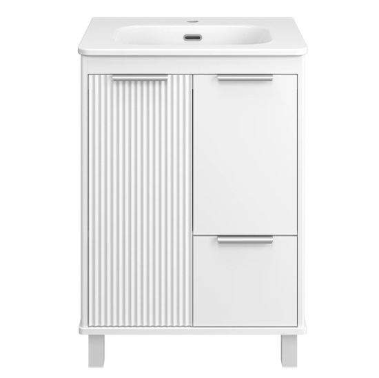 Тумба с раковиной Brevita Рисака White 60