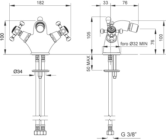 Смеситель для биде Migliore Lady 18822 хром