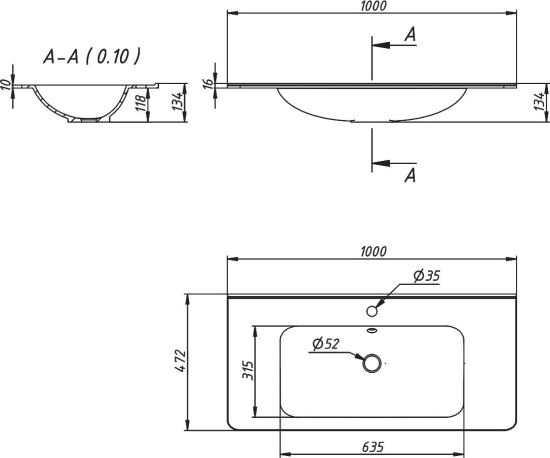 Мебель для ванной Vincea Paola 100 бетон