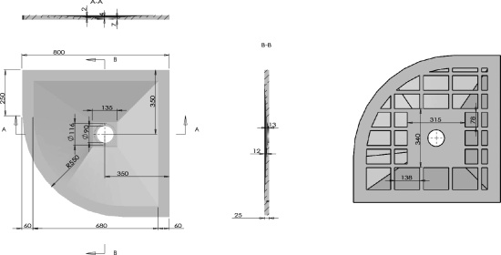 Поддон для душа Vincea VST-4SQ8080W 80x80 белый матовый