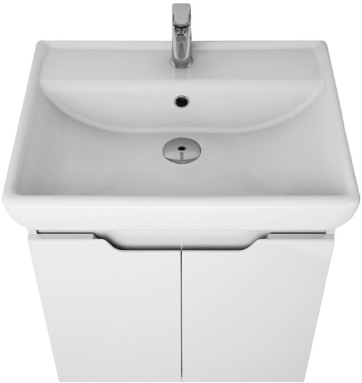 Тумба с раковиной Dreja Q(D) 60 белый глянец