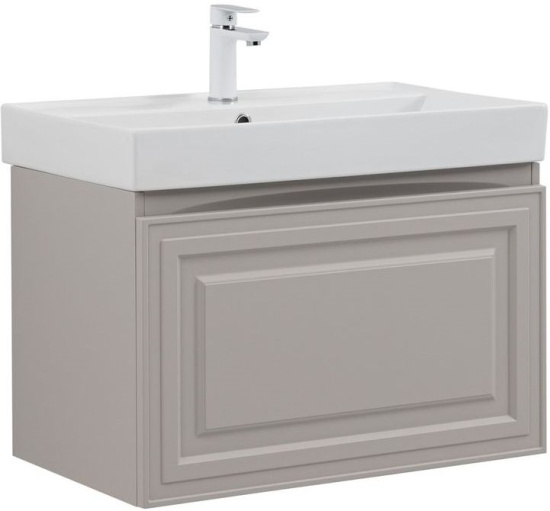 Тумба с раковиной Aquanet Агата 75 1 ящик, бежевая