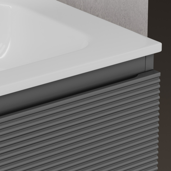 Тумба с раковиной Sancos Folk 100 L grey soft