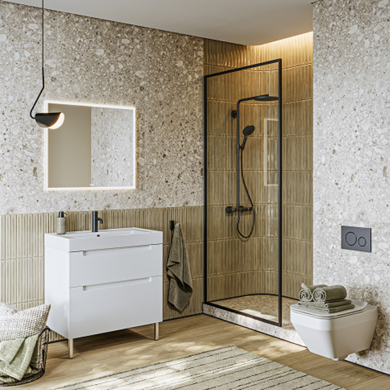 Тумба с раковиной Aqwella Vancouver 80 напольная, белая