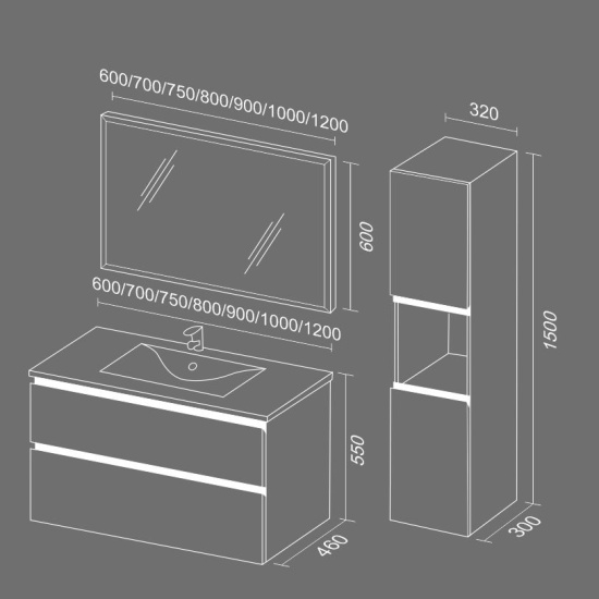 Тумба с раковиной Sanvit Стрит 2 120 белая