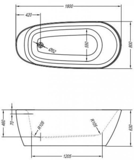 Акриловая ванна Kolpa San Adonis FS Basis 180x80 см