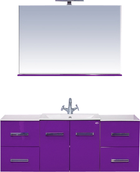 Тумба с раковиной Misty Атланта 60 сиреневая