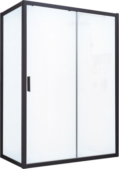 Душевой уголок Vegas Glass ZP+ZPV NOVO 130*100 02М 10 профиль черный матовый, стекло сатин