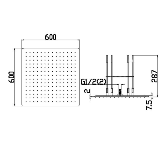 Верхний душ Boheme 428-CB