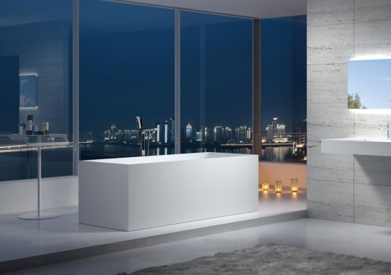 Ванна из искусственного камня Aquanet Soul Smooth TC-S107 170x73 см. матовая
