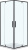 Душевой уголок Vincea Slim VPR-2SL9090CLB 90x90, профиль матовый черный, стекло прозрачное