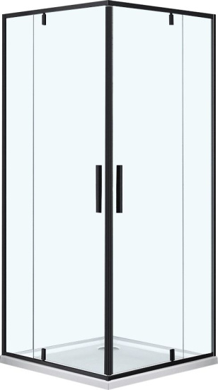 Душевой уголок Vincea Slim VPR-2SL9090CLB 90x90, профиль матовый черный, стекло прозрачное