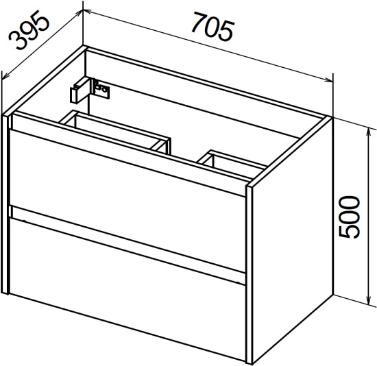 Тумба с раковиной BelBagno Kraft 39 70 pietra grigio