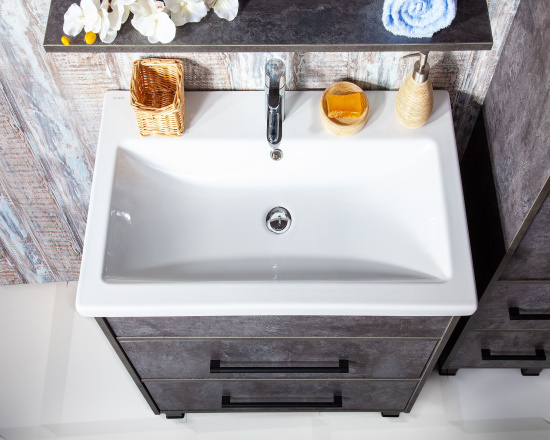 Тумба с раковиной Бриклаер Чили 60 цемент