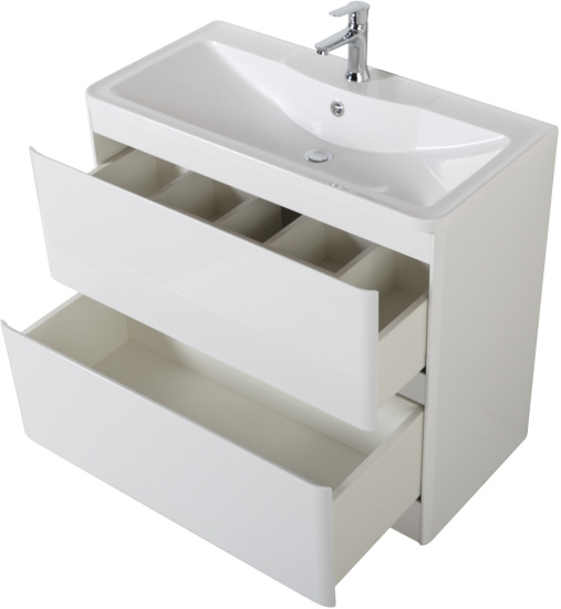 Тумба с раковиной BelBagno Albano 80 напольная, bianco lucido