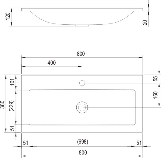 Мебель для ванной Ravak Clear 80 белая/вишня