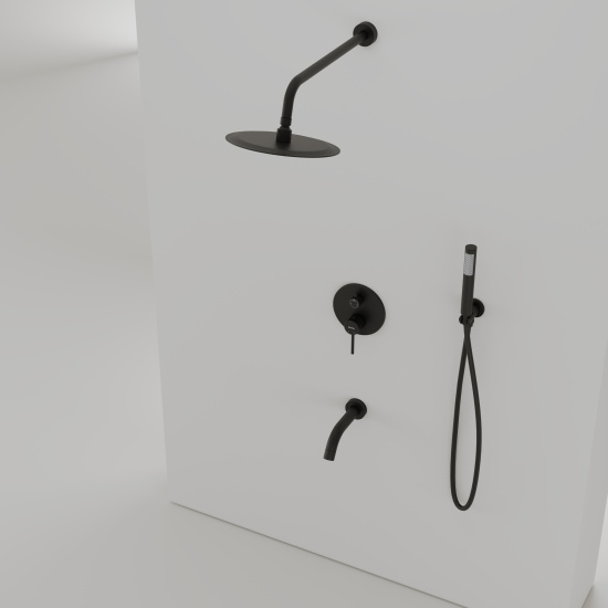 Душевая система SANCOS Select SC3004MB, черная матовая