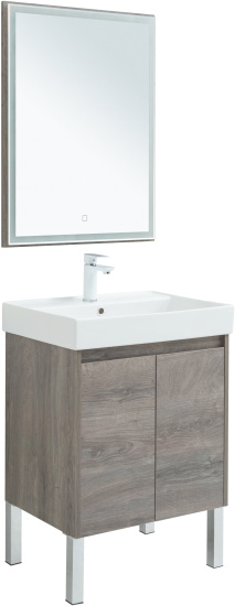 Мебель для ванной Aquanet Nova Lite 60 дуб рошелье, с дверками