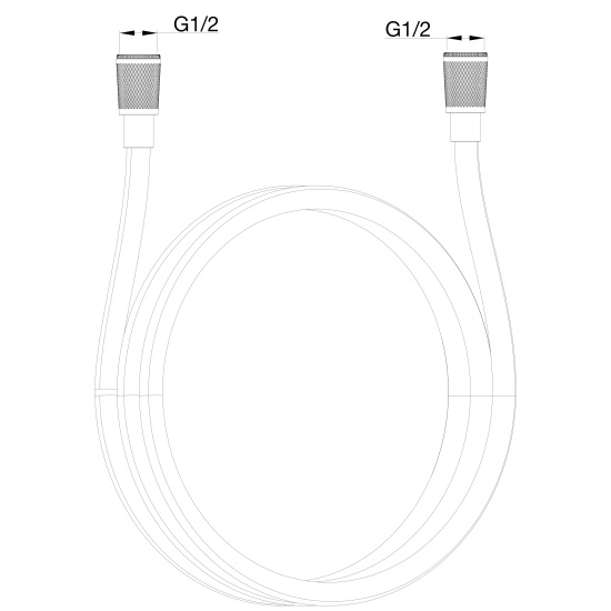 Шланг для душа Wonzon & Woghand WW-RG01-800-MW в силиконовой оплётке