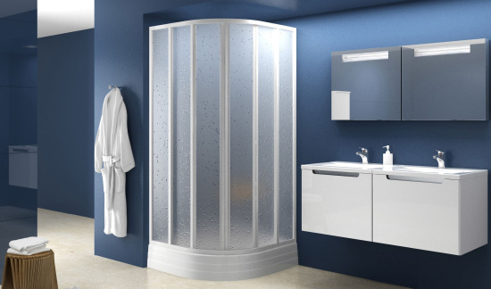 Душевой уголок Ravak SKKP6-90 Pearl, профиль белый