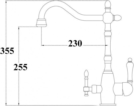 Смеситель для кухни Zorg Sanitary ZR 312 YF-33-nikel