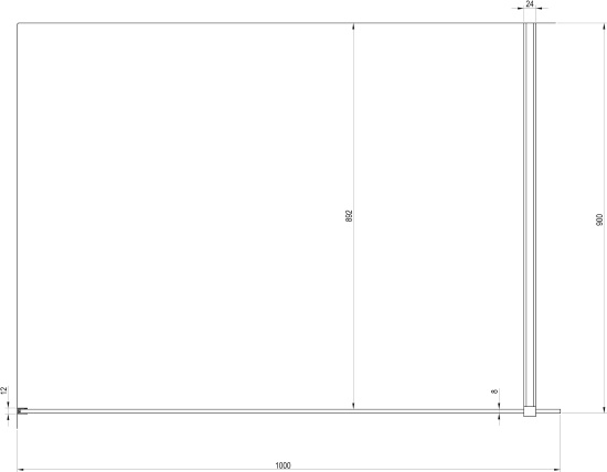 Душевая перегородка Ravak Walk-In Wall 100 + кронштейн 90 см, черный