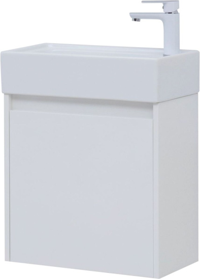 Тумба с раковиной Aquanet Nova Lite 50 белый глянец