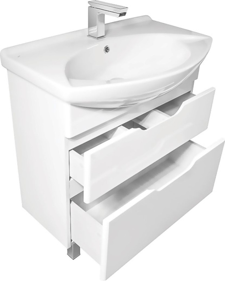 Тумба с раковиной Dreja.Eco Laguna Plus 75 белая