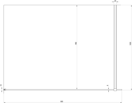 Душевая перегородка Ravak Walk-In Wall 90 + кронштейн 100 см, черный