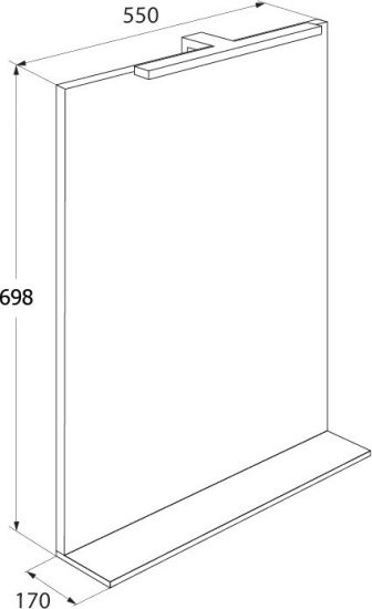Зеркало Iddis Custo 55 белое