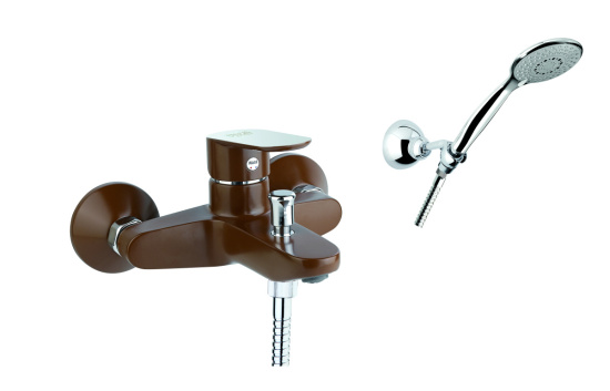 Смеситель для ванны Fiore Kevon Chic 81MX8150, хром/коричневый