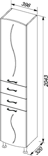 Пенал Aquanet Моника 40 L