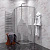 Душевой уголок GuteWetter Guwer GK-664R 90x90 см стекло бесцветное, профиль хром