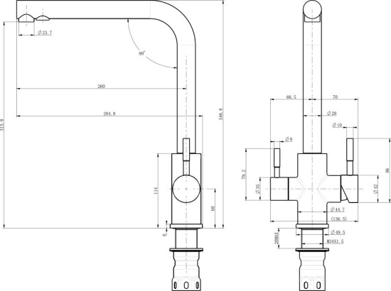 Смеситель для кухни Olive'S Balear 13450BL