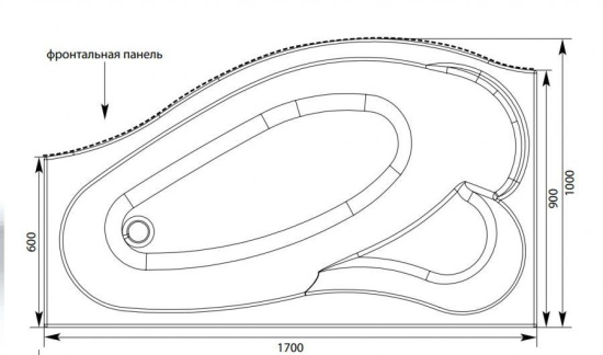 Акриловая ванна Aquanet Palma 170 см L
