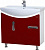 Тумба с раковиной Bellezza Лагуна 75 красная