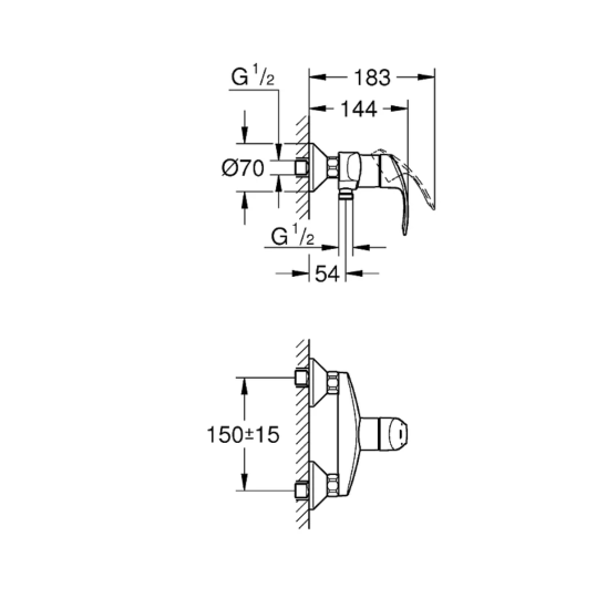 Комплект смесителей Grohe Eurosmart 123576