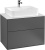 Мебель для ванной Villeroy & Boch Finion 80 black matt lacquer, glass white matt, с настенным освещением Мебель для ванной Villeroy & Boch Finion 80 black matt lacquer, glass white matt, с настенным освещением