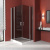 Душевой уголок Vegas Glass EFA-F LUX 100*90 07 07 L, профиль матовый хром, стекло графит