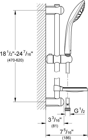 Душевой гарнитур Grohe Euphoria Mono 2726600E
