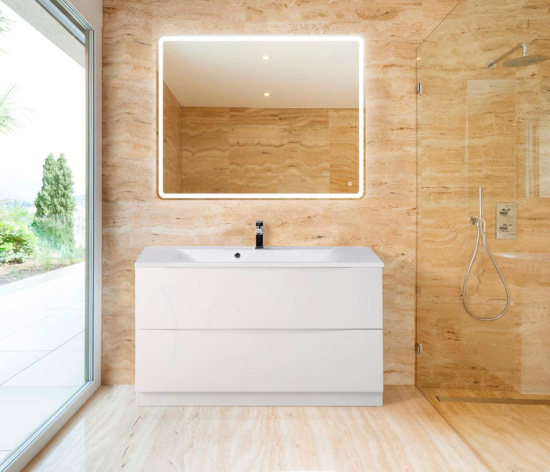 Мебель для ванной BelBagno Marino 100 bianco lucido, напольная